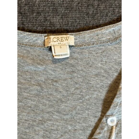 J Crew Shirt Womens Size Small Gray V-neck Sleeveless Embroidered Top Boho Beach - Picture 2 of 3
